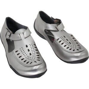 Ros Hommerson Cameo Pewter Leather Loafers Comfort Flats Women's US 7M
